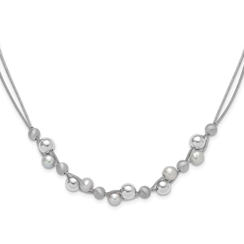 Sterlingsilber Poliert mit 2.5 Zoll Verlängerung. Halskette
