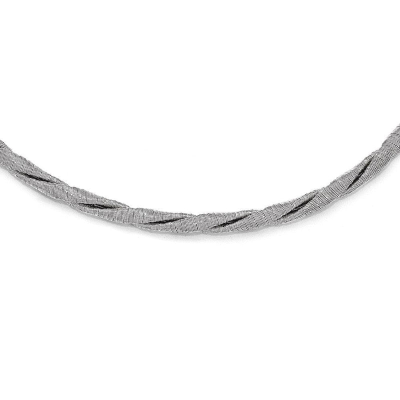 Sterlingsilber Strukturiert mit Verlängerung Halskette