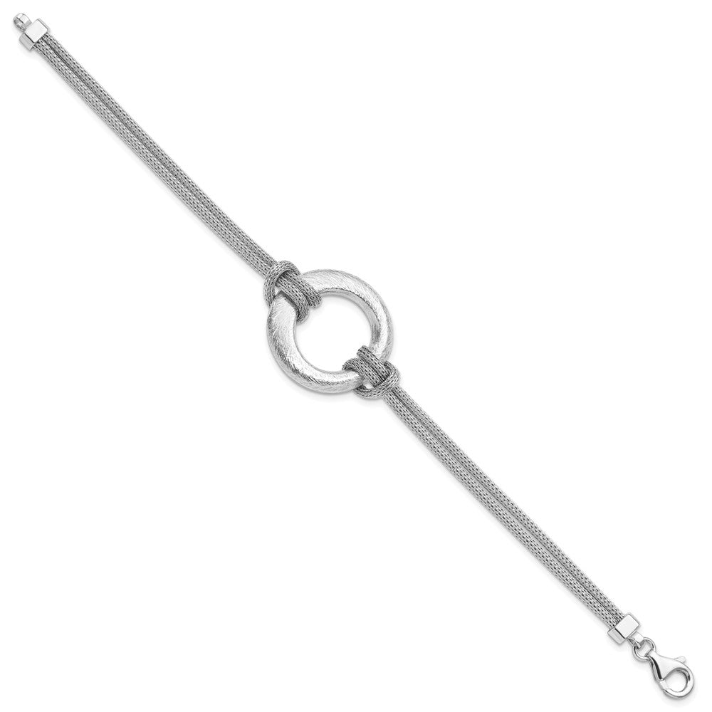 7.5 Zoll Sterlingsilber Strukturiert Armband