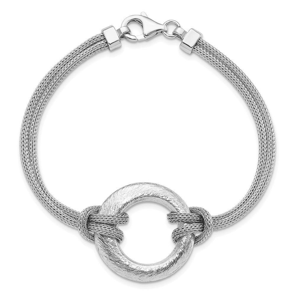 7.5 Zoll Sterlingsilber Strukturiert Armband