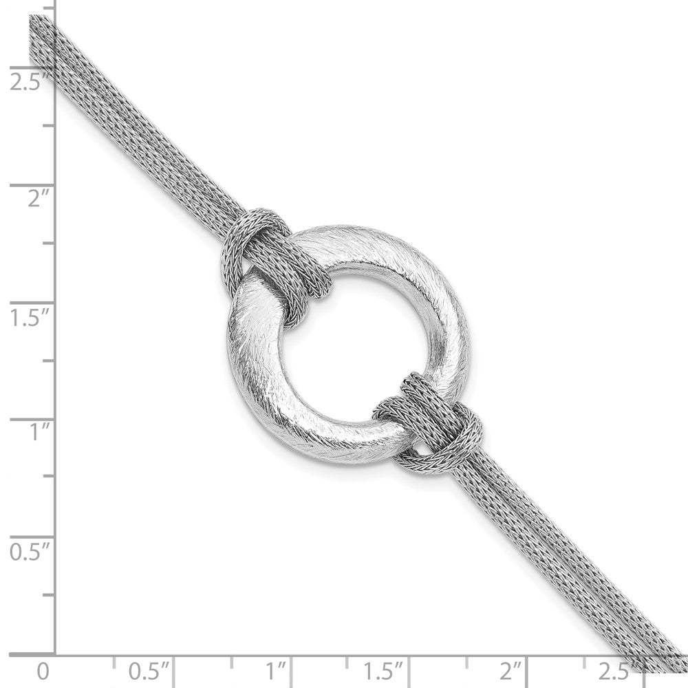 7.5 Zoll Sterlingsilber Strukturiert Armband