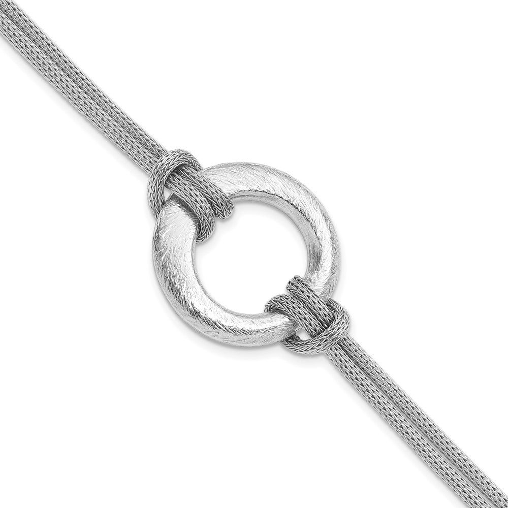 7.5 Zoll Sterlingsilber Strukturiert Armband