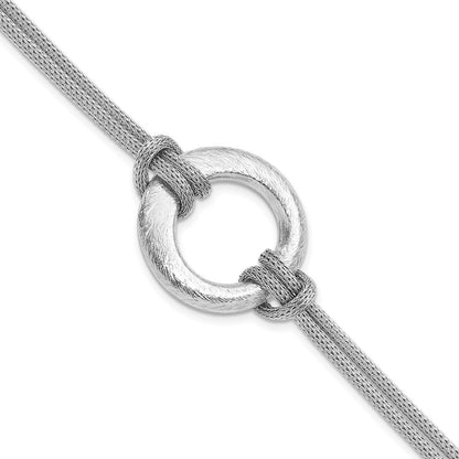 7.5 Zoll Sterlingsilber Strukturiert Armband