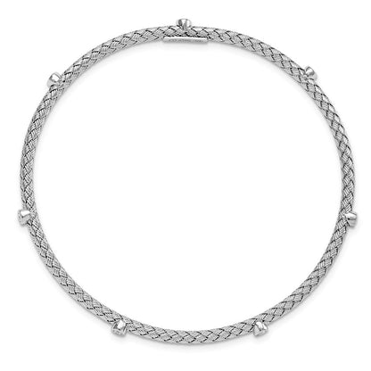Sterlingsilber Zirkonia Poliert Strukturiert Armreif