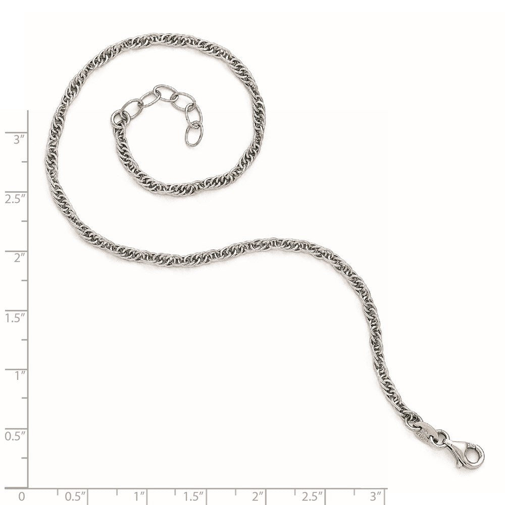 Sterlingsilber Rhodiniert Fantasie Kette Fußkettchen