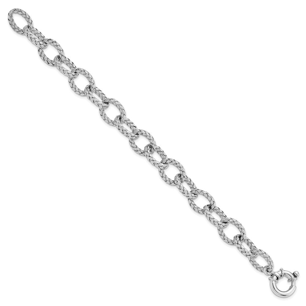 7.5 Zoll Sterlingsilber Geflochten Glieder Armband