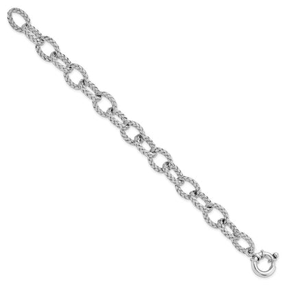 7.5 Zoll Sterlingsilber Geflochten Glieder Armband