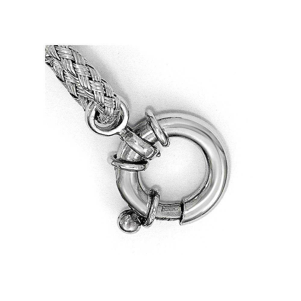 7.5 Zoll Sterlingsilber Geflochten Glieder Armband