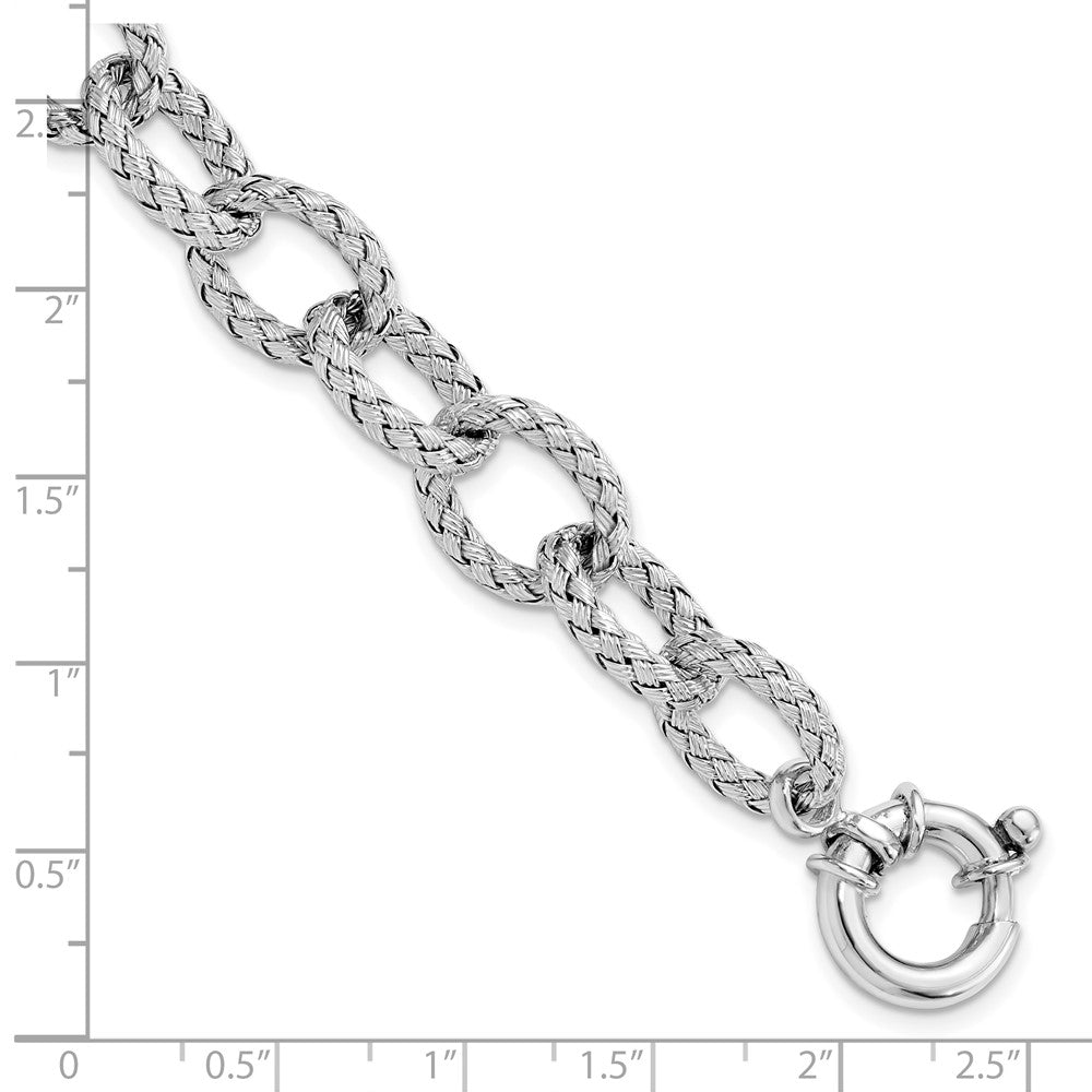 7.5 Zoll Sterlingsilber Geflochten Glieder Armband