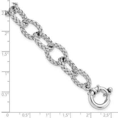 7.5 Zoll Sterlingsilber Geflochten Glieder Armband