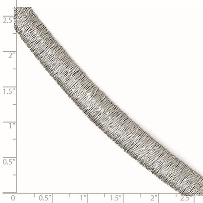 7.5 Zoll Sterlingsilber Poliert und Strukturiert Armband