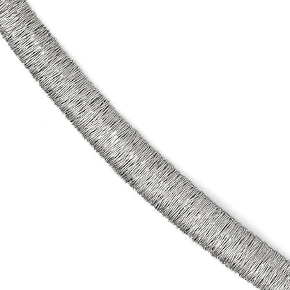 7.5 Zoll Sterlingsilber Poliert und Strukturiert Armband