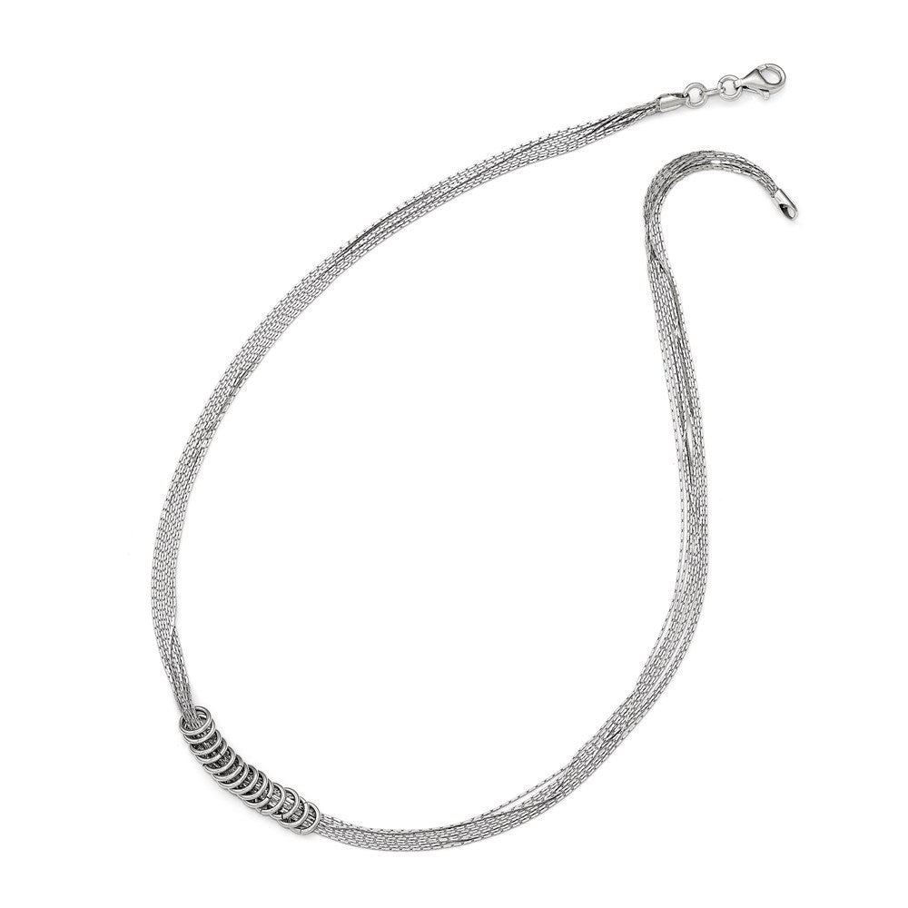 Sterlingsilber 9 -.50 Mm Multi-strand Halskette