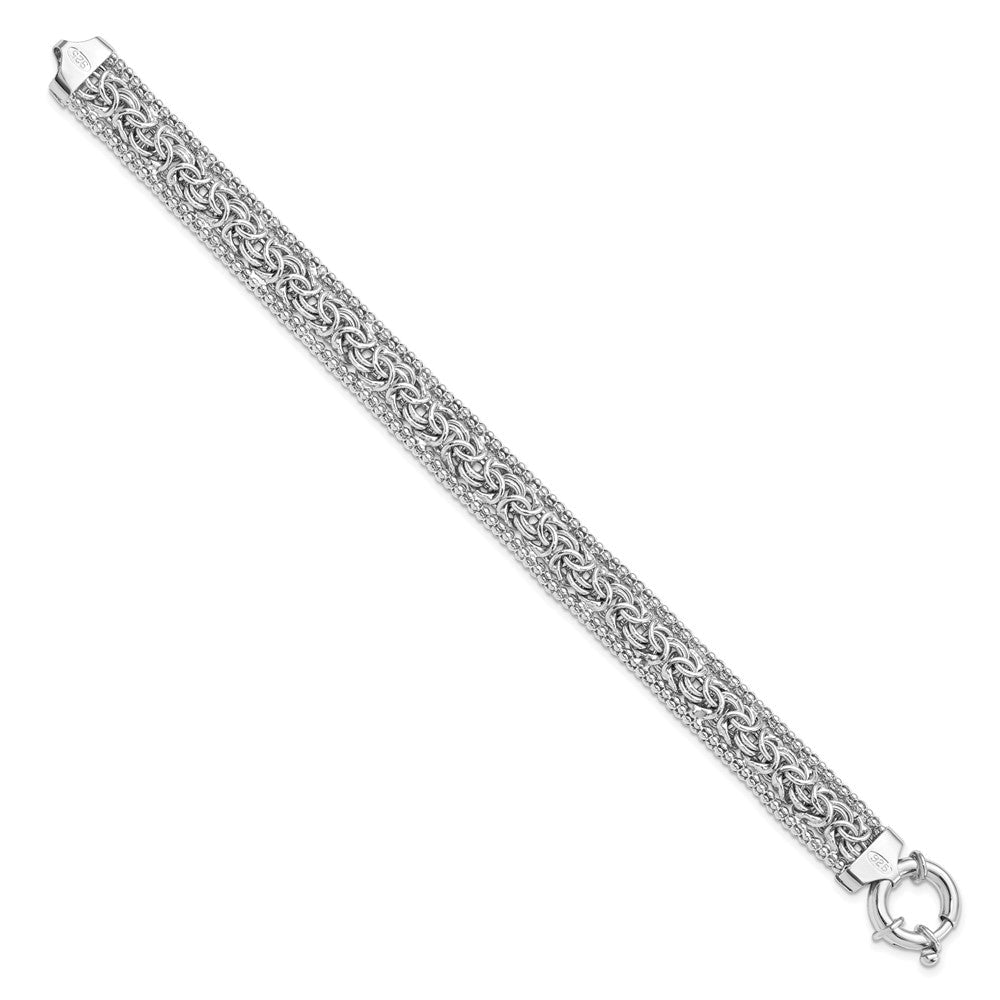 7.5 Zoll Sterlingsilber Poliert Armband