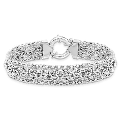 7.5 Zoll Sterlingsilber Poliert Armband