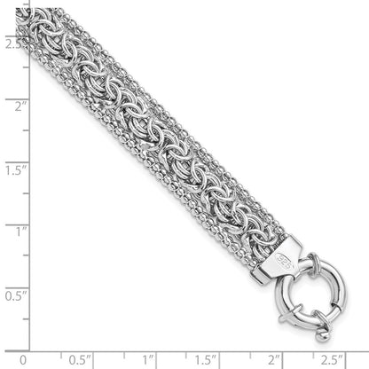 7.5 Zoll Sterlingsilber Poliert Armband