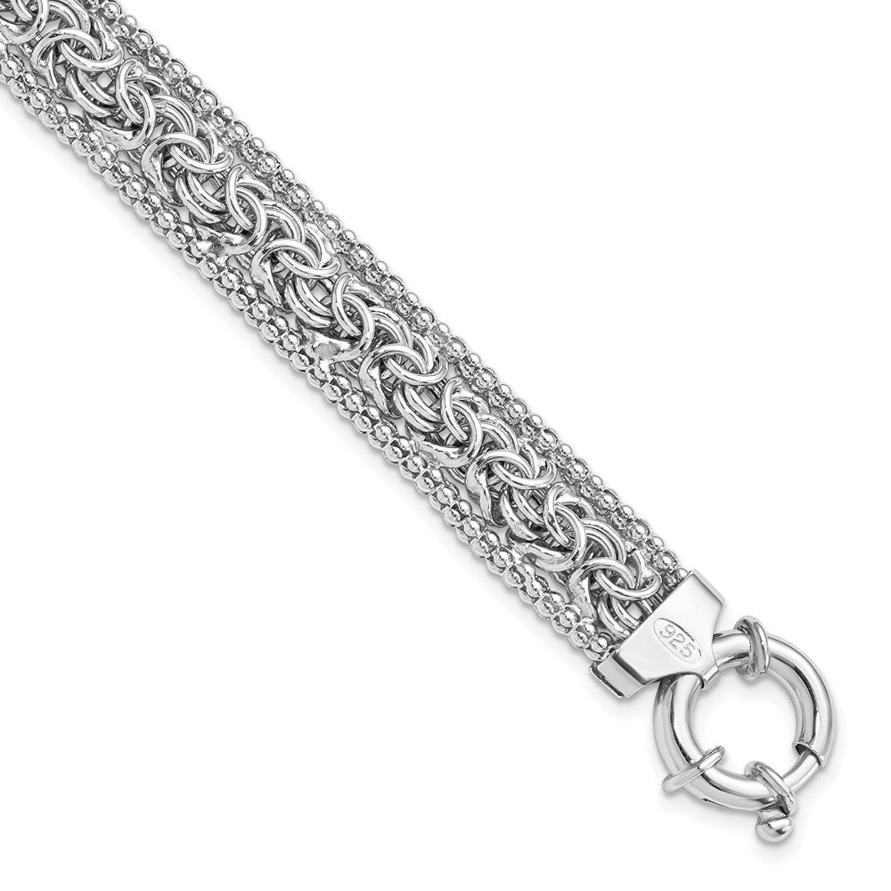 7.5 Zoll Sterlingsilber Poliert Armband