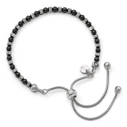 Sterlingsilber Rutheniumbeschichtet Diamantiert Verstellbar Armband