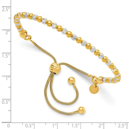 Ss/vergoldet Sterlingsilber Vergoldet Diamantiert Verstellbar Armband
