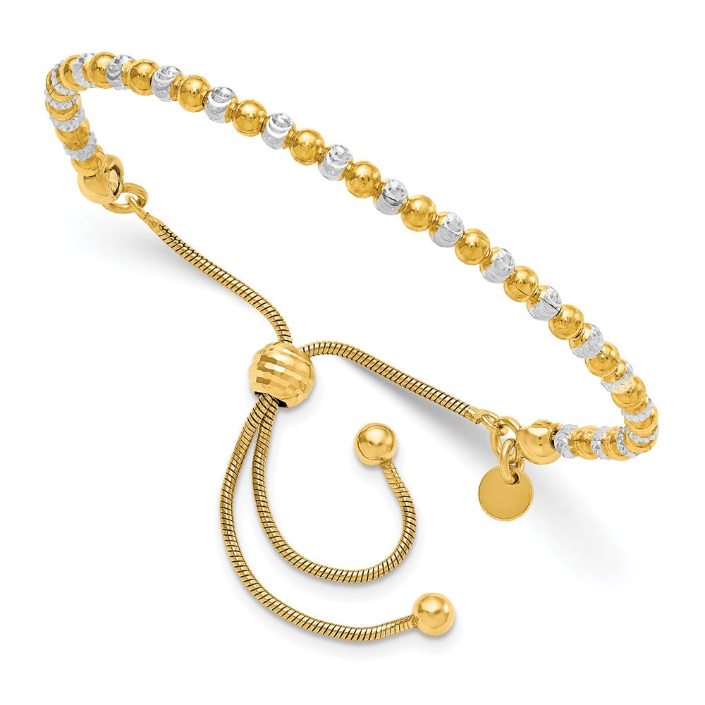 Ss/vergoldet Sterlingsilber Vergoldet Diamantiert Verstellbar Armband