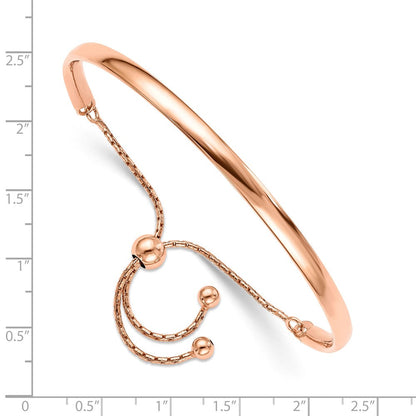 Ss/vergoldet Sterlingsilber Rose Vergoldet Poliert Adjust Armreif