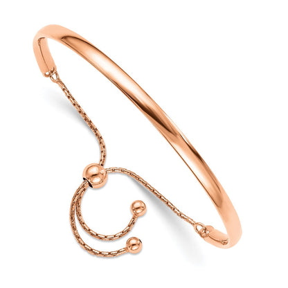 Ss/vergoldet Sterlingsilber Rose Vergoldet Poliert Adjust Armreif
