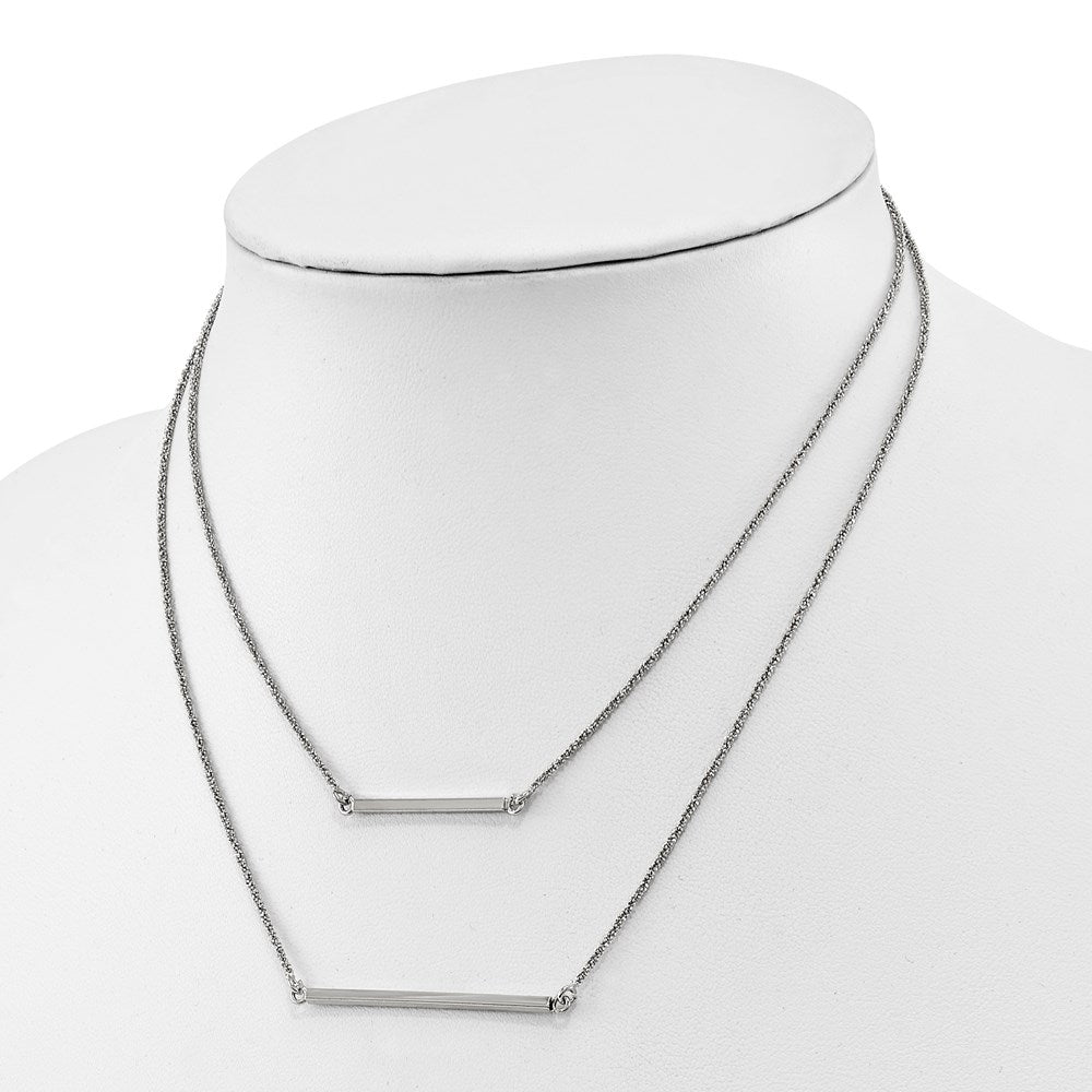 Sterlingsilber Doppelt 1.4 Mm Strang mit 2 Zoll Verlängerung. Halskette