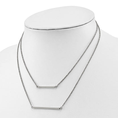 Sterlingsilber Doppelt 1.4 Mm Strang mit 2 Zoll Verlängerung. Halskette
