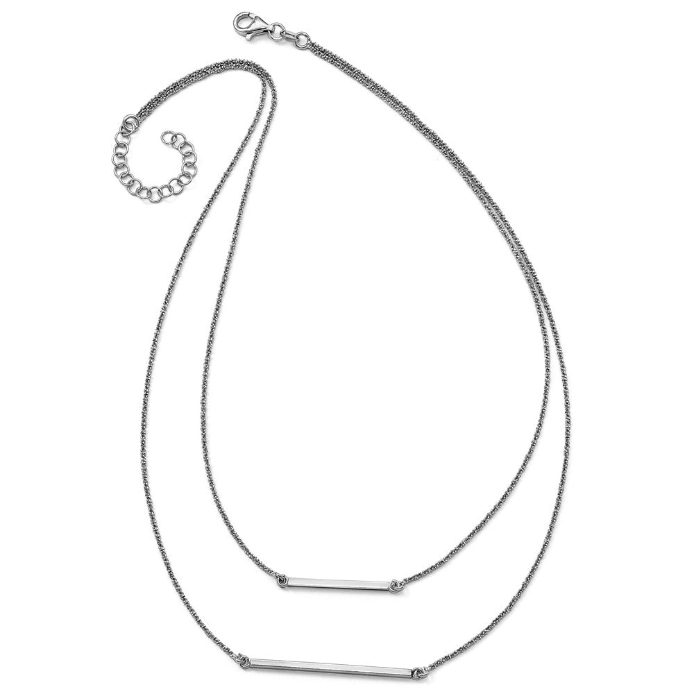 Sterlingsilber Doppelt 1.4 Mm Strang mit 2 Zoll Verlängerung. Halskette