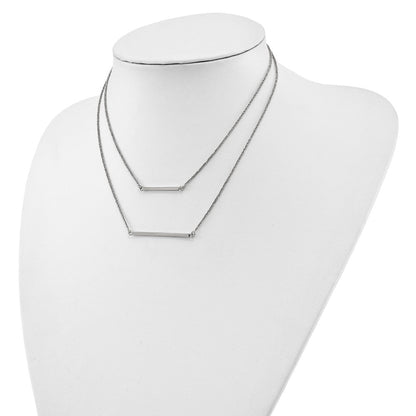 Sterlingsilber Doppelt 1.4 Mm Strang mit 2 Zoll Verlängerung. Halskette
