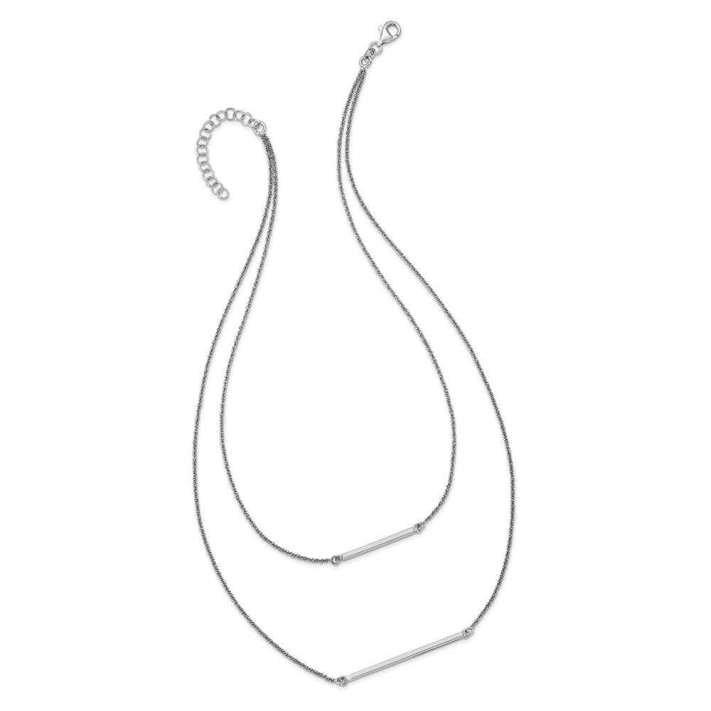Sterlingsilber Doppelt 1.4 Mm Strang mit 2 Zoll Verlängerung. Halskette