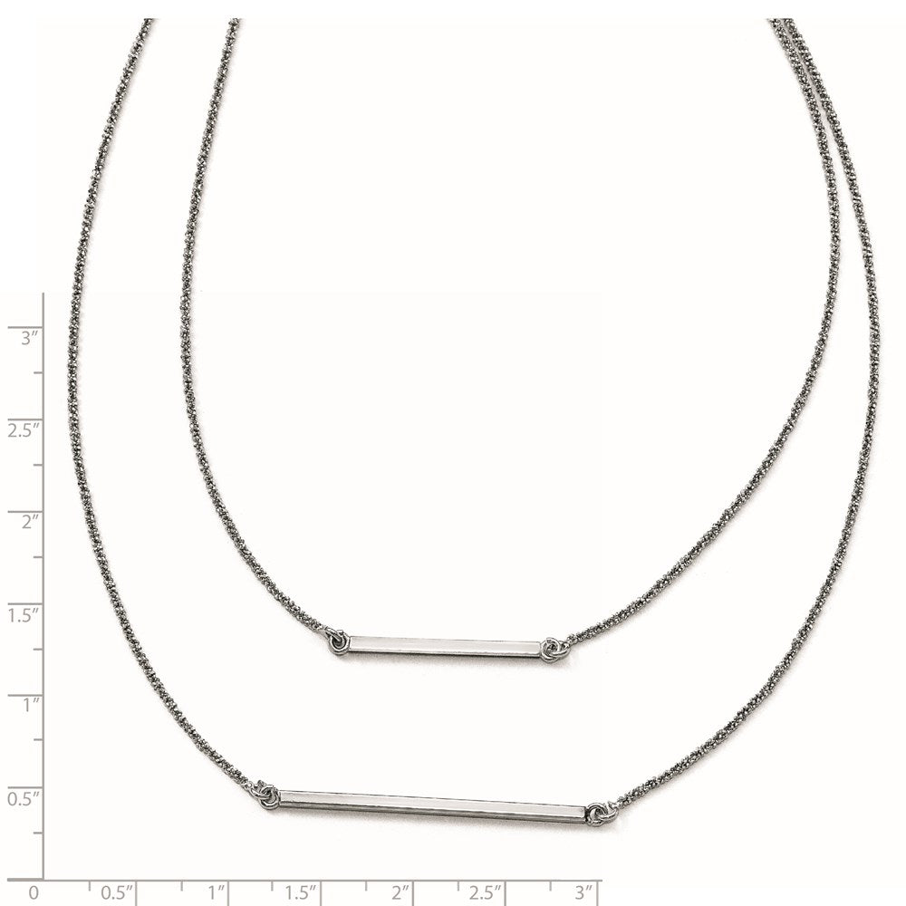 Sterlingsilber Doppelt 1.4 Mm Strang mit 2 Zoll Verlängerung. Halskette