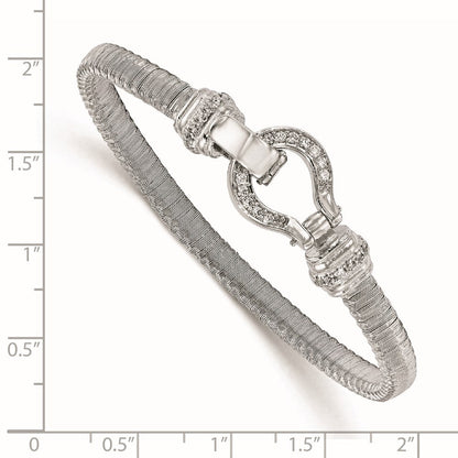 7.5 Zoll Sterlingsilber Zirkonia Netz Armband