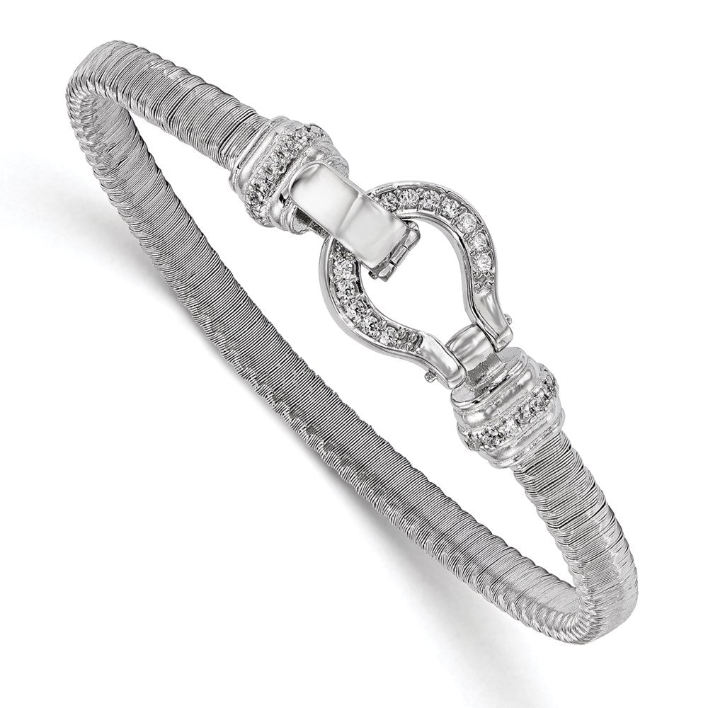 7.5 Zoll Sterlingsilber Zirkonia Netz Armband