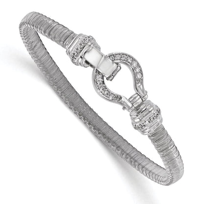 7.5 Zoll Sterlingsilber Zirkonia Netz Armband