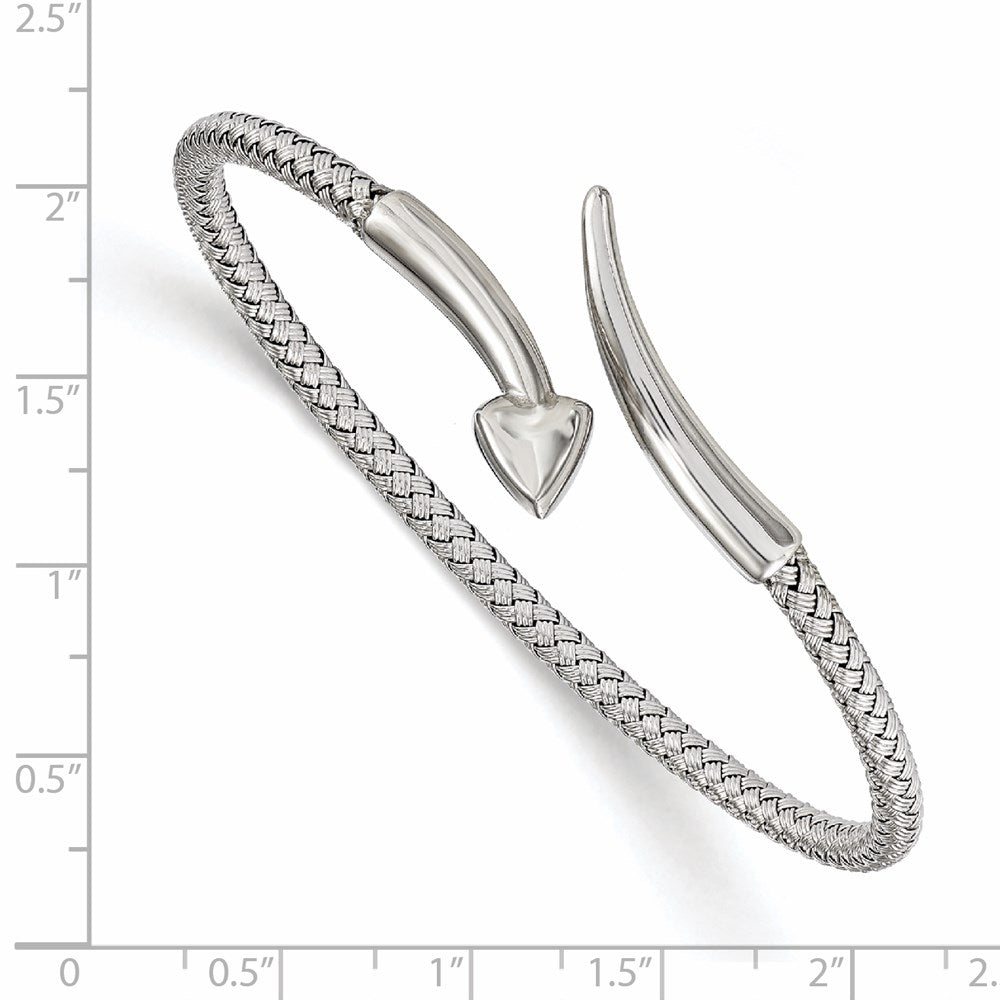 Sterlingsilber Rhodiniert Flexibel Armreif