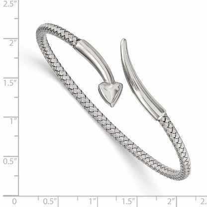 Sterlingsilber Rhodiniert Flexibel Armreif