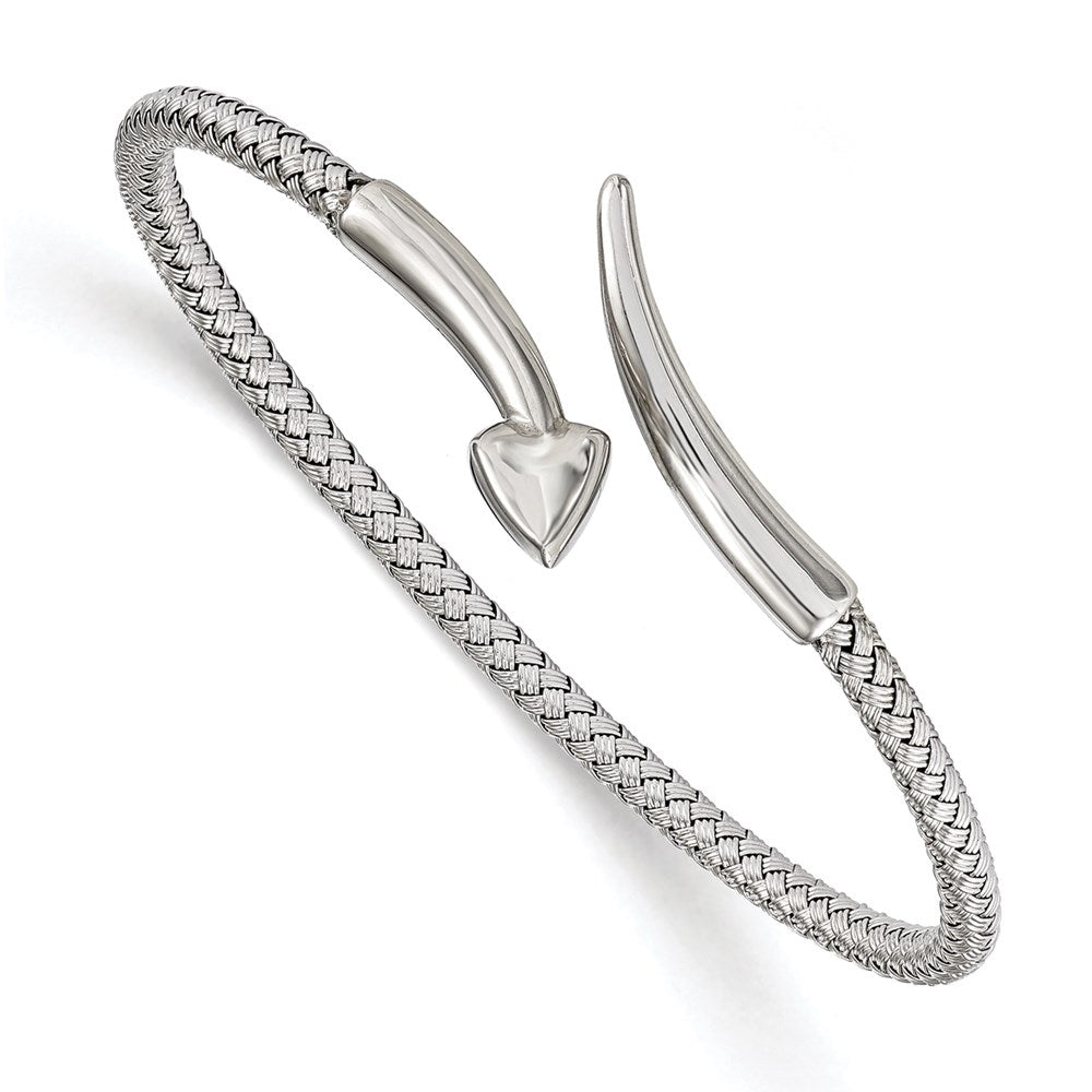 Sterlingsilber Rhodiniert Flexibel Armreif