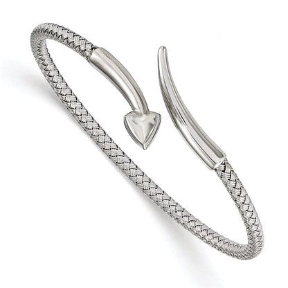 Sterlingsilber Rhodiniert Flexibel Armreif