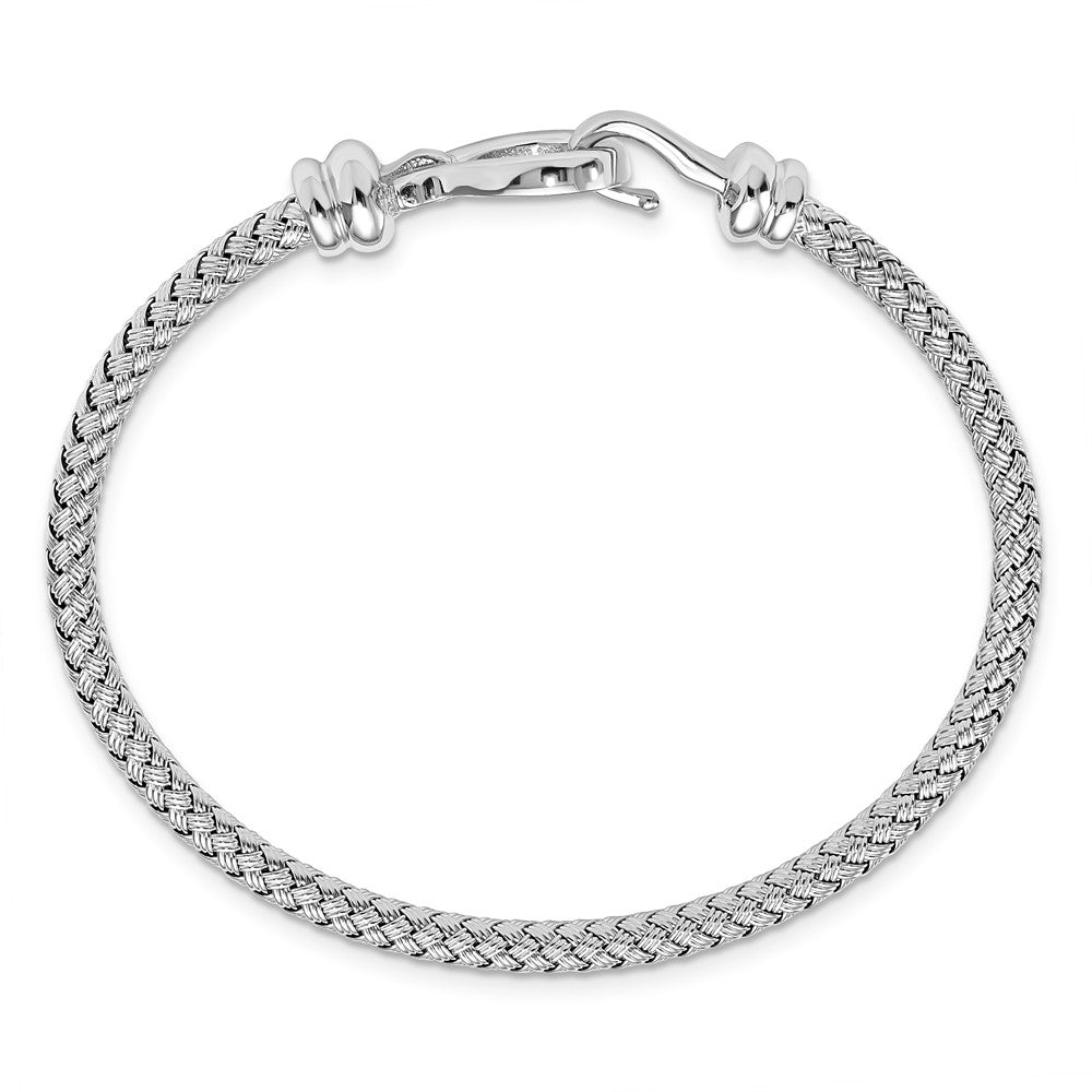 Sterlingsilber Haken Rhodiniert Armreif