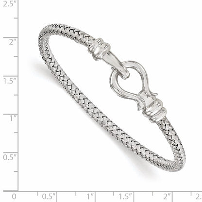Sterlingsilber Haken Rhodiniert Armreif