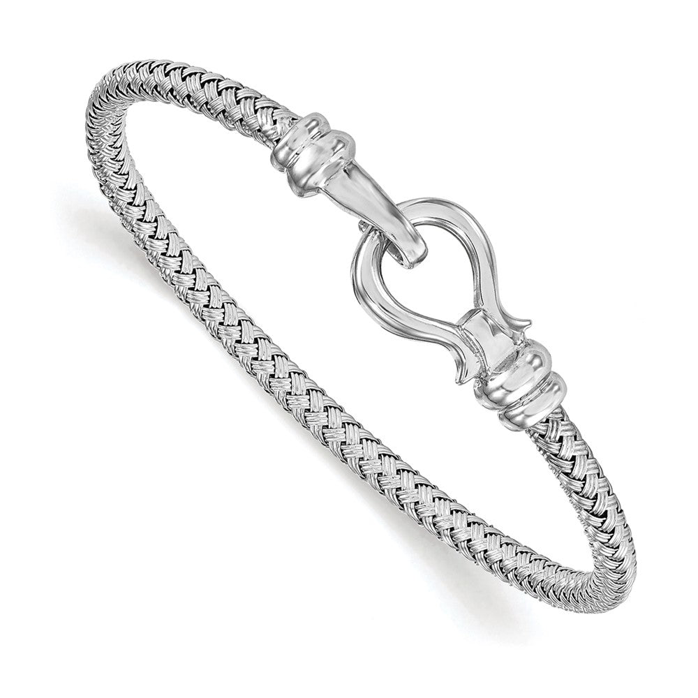 Sterlingsilber Haken Rhodiniert Armreif