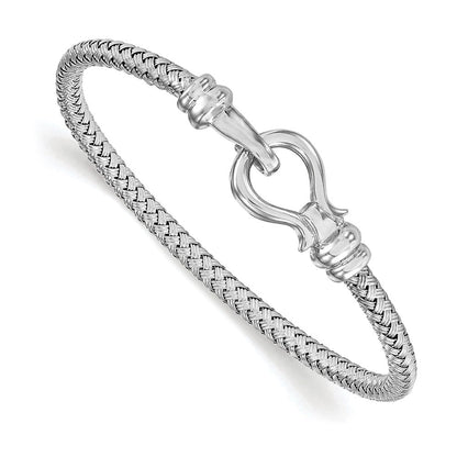 Sterlingsilber Haken Rhodiniert Armreif