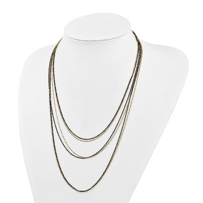Sterlingsilber Gold/black Rhodiniert 1 Zoll Verlängerung. Halskette
