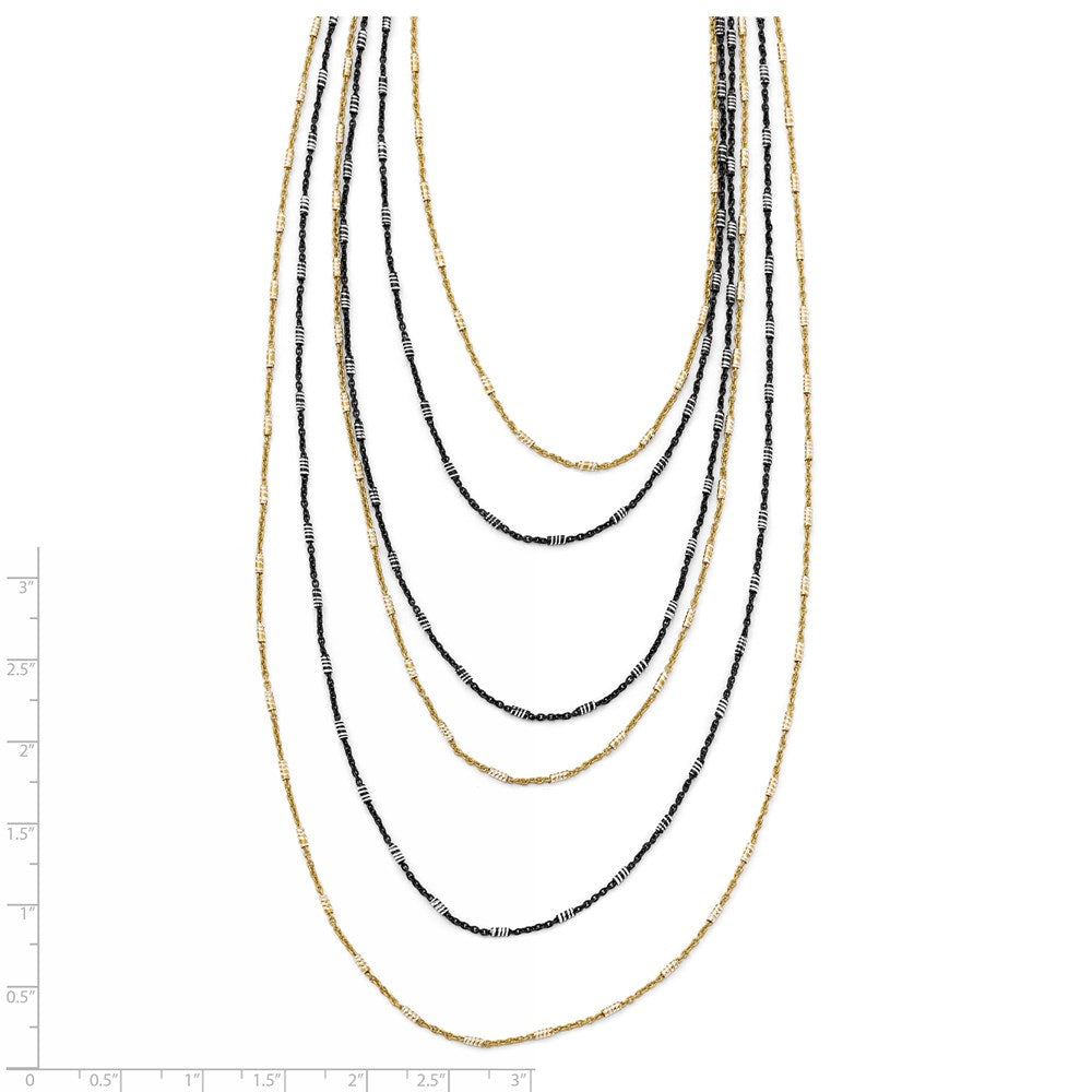 Sterlingsilber Gold/black Rhodiniert 1 Zoll Verlängerung. Halskette