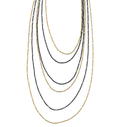 Sterlingsilber Gold/black Rhodiniert 1 Zoll Verlängerung. Halskette