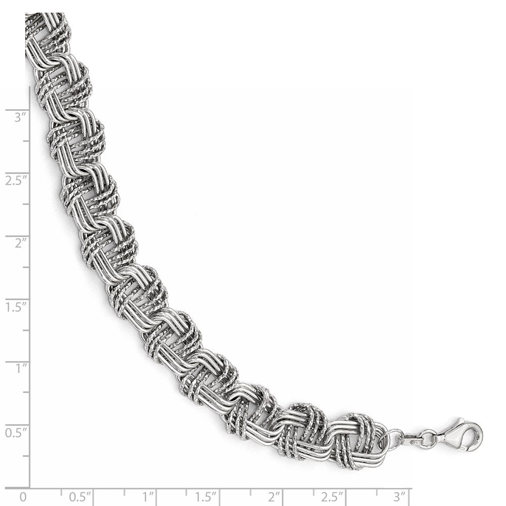 Sterlingsilber Poliert & Dc Gliederarmband