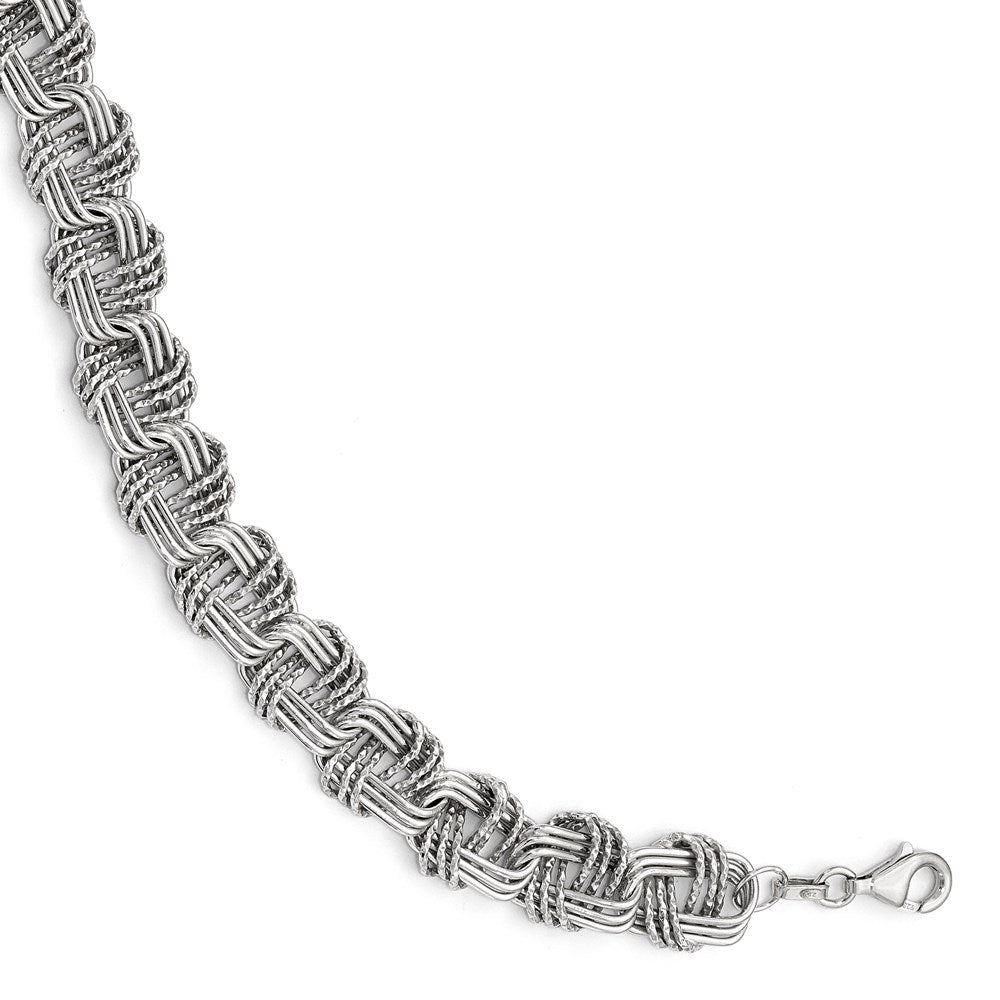 Sterlingsilber Poliert & Dc Gliederarmband