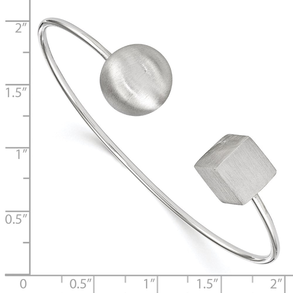 Sterlingsilber Rhodiniert Radiant Essence Satiniert Armreif