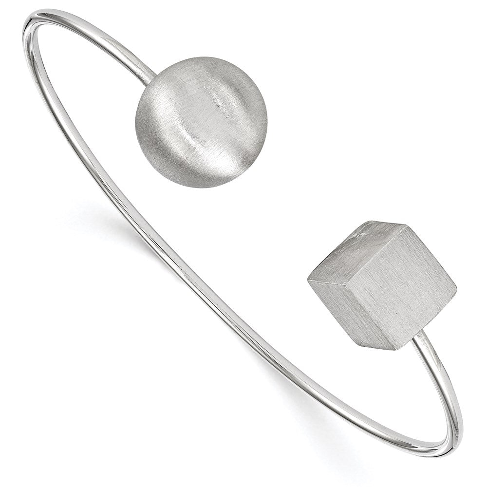 Sterlingsilber Rhodiniert Radiant Essence Satiniert Armreif